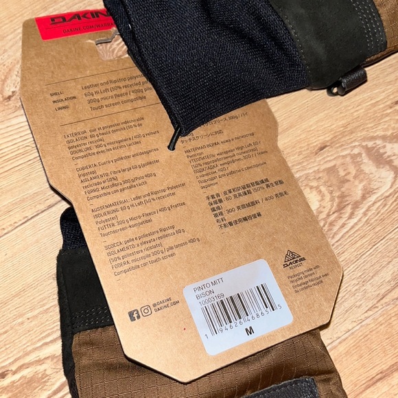 COPY - Dakine Pinto Mitt BISON   NEW WITH TAGS - Picture 2 of 2